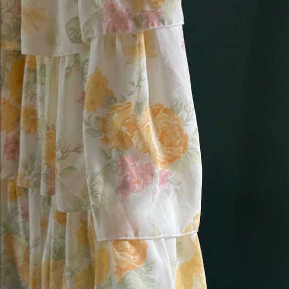 Wayf Floral Layered Maxi Skirt - Cream and Pastel - Picture 4 of 7